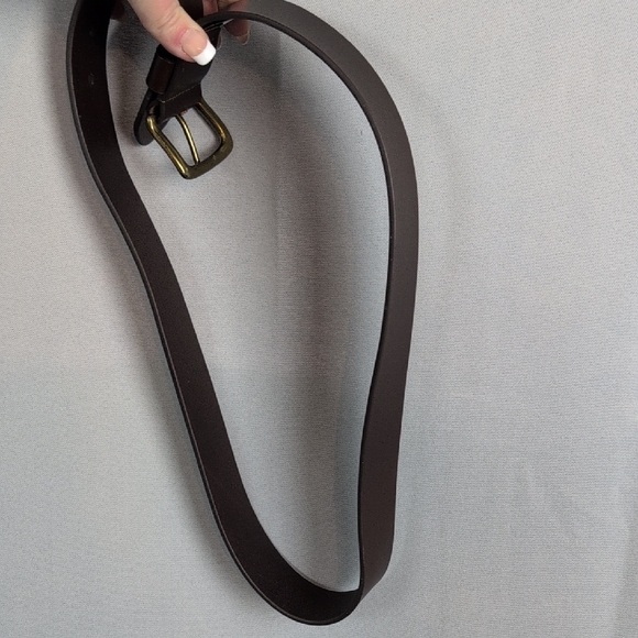 Carhartt Dark Brown Belt with Brass Buckle Size 36 Leather - Picture 8 of 12